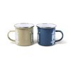 VW T1 BUS ÉMAIL MUG 2-PC SET 350ml EN COFFRET - BLEU / GRIS |  | Ta...