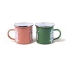 VW T1 BUS ÉMAIL MUG 2-PC SET 350ml EN COFFRET - VERT / ROSE ROSE | ...