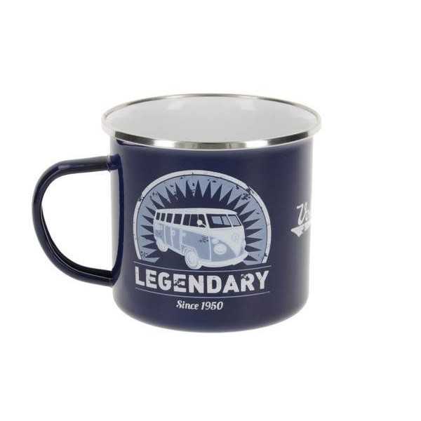 VW T1 BUS Ã‰MAIL MUG 500ml COFFRET - LEGENDARY / BLEU