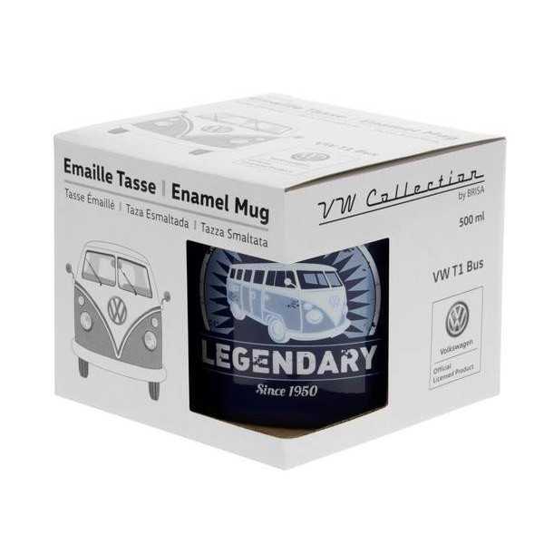 VW T1 BUS ÉMAIL MUG 500ml COFFRET - LEGENDARY / BLEU |  | Tasse & Mug