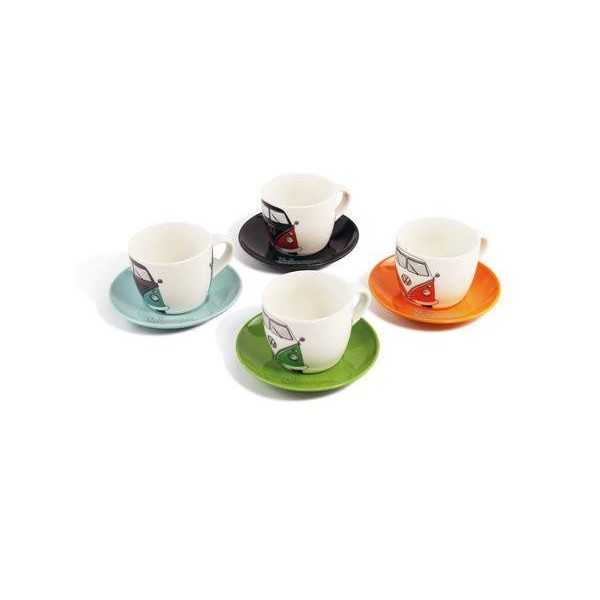 VW T1 BUS ESPRESSO CUP 4 PC SET 100 ml EN COFFRET - AVANT / 4 COULE...