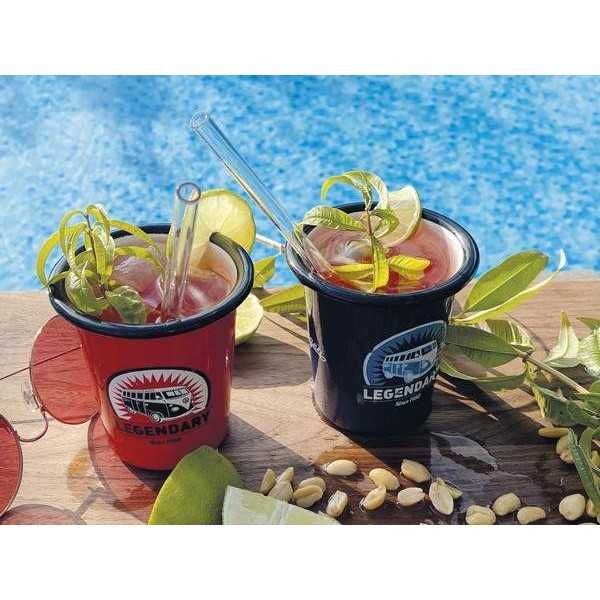 VW T1 BUS ÉMAIL CUP 2-PC SET 310ml EN COFFRET - LEGENDARY / ROUGE E...