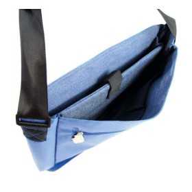 VW T1 BUS BESACE - VINTAGE LOGO / BLEU