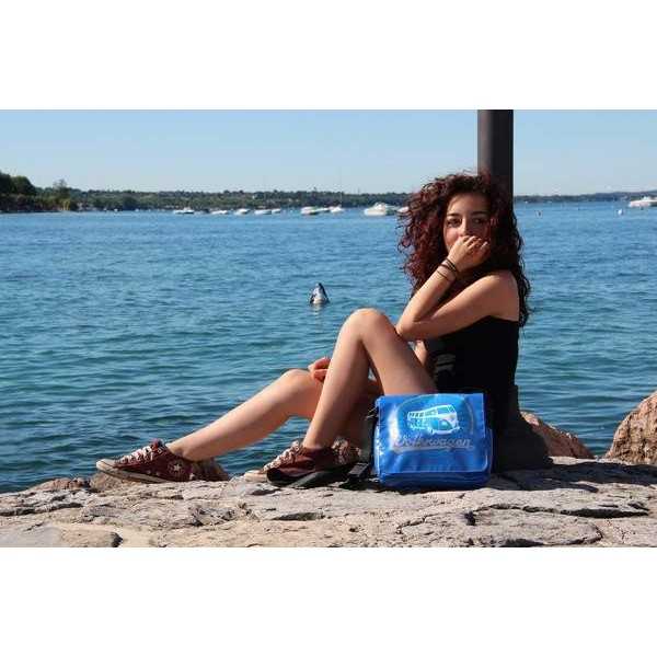 VW T1 BUS-PC TABLETTE SAC - VINTAGE LOGO / BLEU |  | Sac & Portefeu...