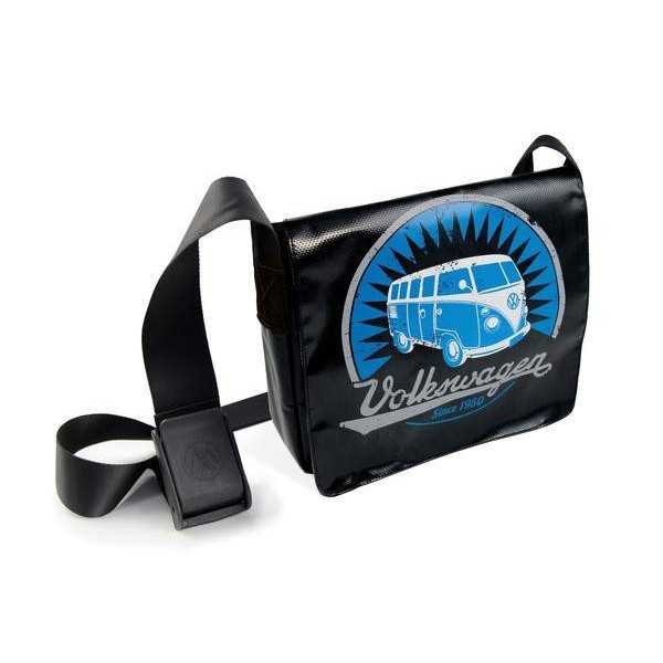 VW T1 BUS-PC TABLETTE SAC - VINTAGE LOGO / NOIR