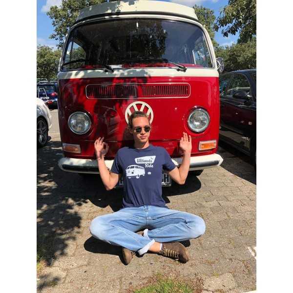 VW T1 BUS T-T-shirt basique (M) - le volant de / BLEU