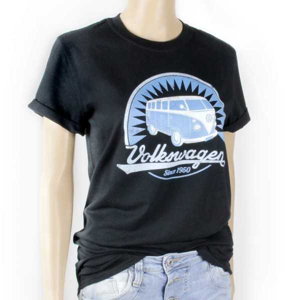 VW T1 BUS T-T-shirt basique (XL) - VINTAGE LOGO / BLACK