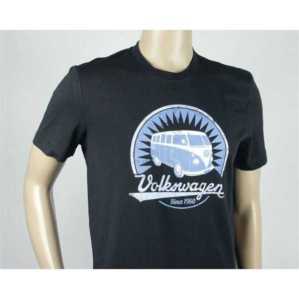 VW T1 BUS T-T-shirt basique (XL) - VINTAGE LOGO / BLACK |  | Access...