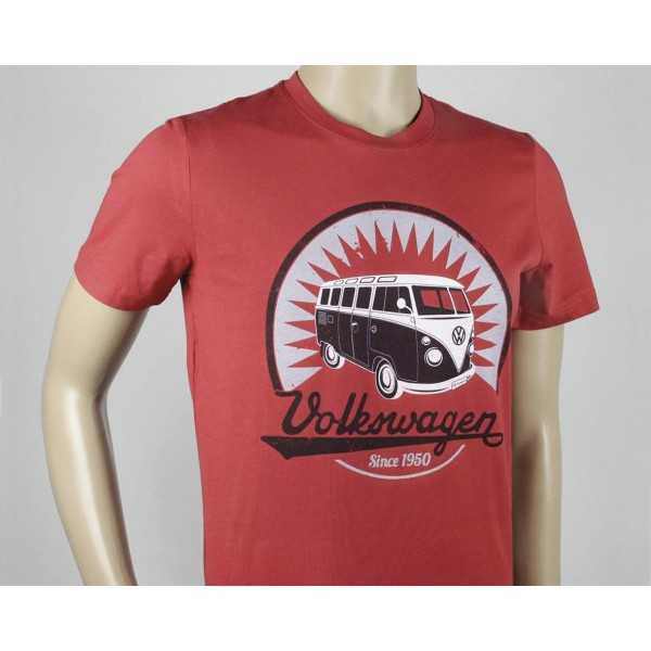 VW T1 BUS T-T-shirt basique (XXL) - VINTAGE LOGO / ROT |  | Accesso...