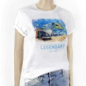 VW T1 BUS T-T-shirt basique (S) - Plage / WHITE