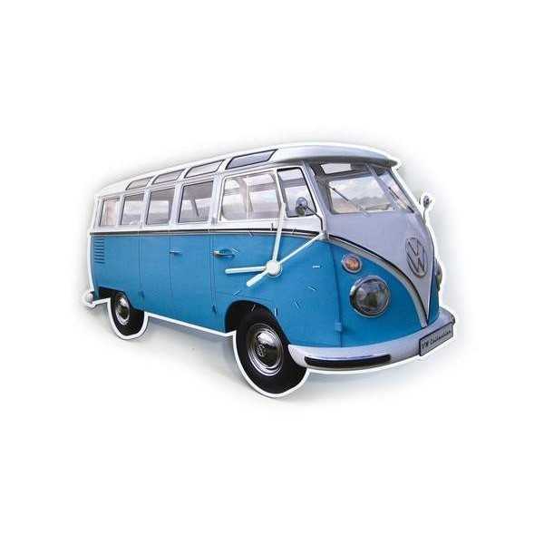 VW T1 BUS WALL CLOCK - BLEU CLASSIQUE