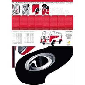 VW T1 BUS WALL TATOUER - Rouge classique |  | Décoration