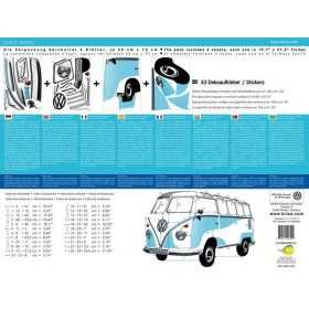 VW T1 BUS WALL TATOUER - BLEU CLASSIQUE |  | Décoration