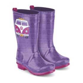 VW T1 BUS ENFANTS BOTTES CAOUTCHOUC (UE 29) - VIOLET / ROSE