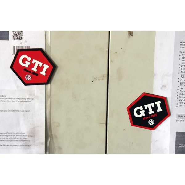 VW GTI MAGNET SET CAOUTCHOUC - HEXAGONE / 2 COULEURS |  | Décoration