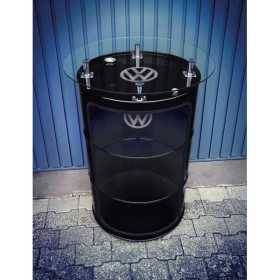 VW GTI HIGH BAR TABLE AVEC VITRINE HUILE DRUM (208L) - NOIR |  | Me...