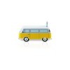 T2 VW BUS BANK ARGENT CERAMIQUE (SCALE 01h22) EN COFFRET - ORANGE |...