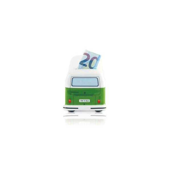 T2 VW BUS BANK ARGENT CERAMIQUE (SCALE 01h22) EN COFFRET - VERT