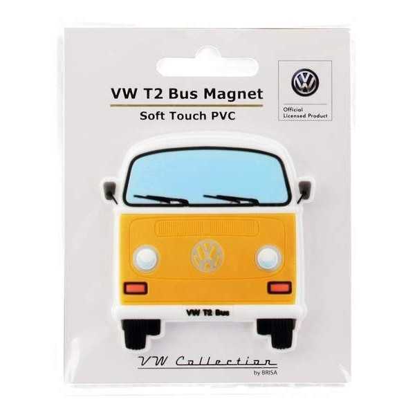 VW T2 BUS RUBBER MAGNET - FRONT / ORANGE |  | Décoration
