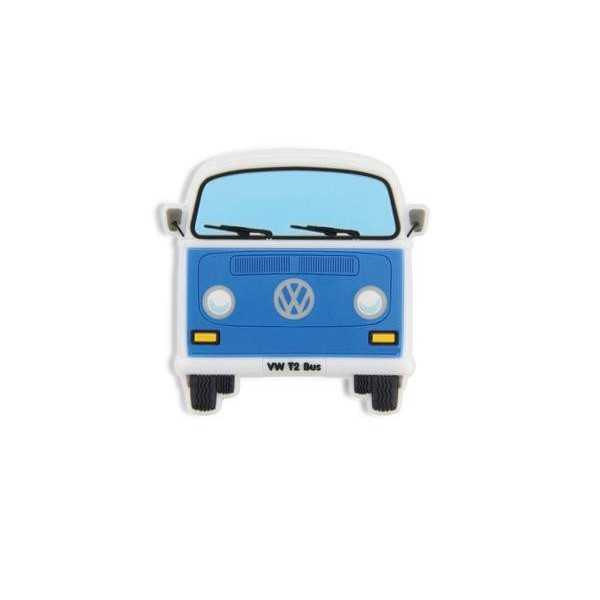VW T2 BUS RUBBER MAGNET - FRONT / BLEU
