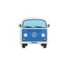 VW T2 BUS RUBBER MAGNET - FRONT / BLEU