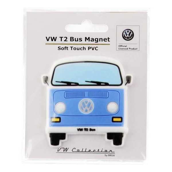 VW T2 BUS RUBBER MAGNET - FRONT / BLEU |  | Décoration