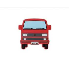 VW T3 BUS MAGNET CAOUTCHOUC - AVANT / ROUGE