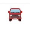 VW T3 BUS MAGNET CAOUTCHOUC - AVANT / ROUGE