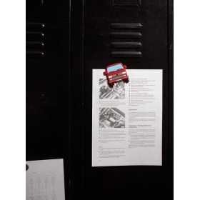VW T3 BUS MAGNET CAOUTCHOUC - AVANT / ROUGE |  | Accessoires de voi...