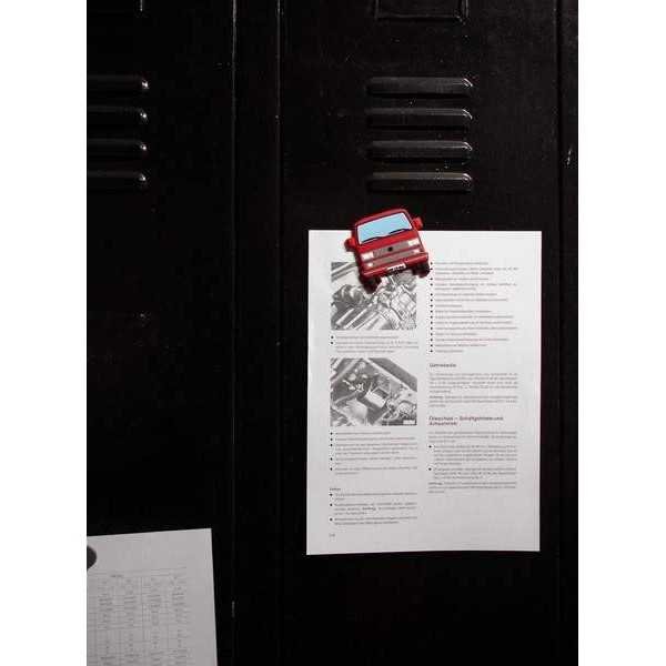 VW T3 BUS MAGNET CAOUTCHOUC - AVANT / ROUGE |  | Accessoires de voi...