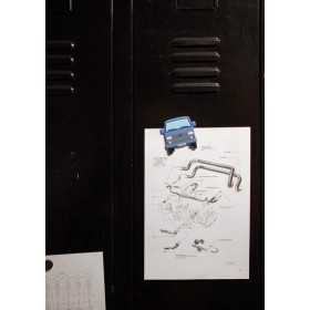 VW T3 BUS MAGNET CAOUTCHOUC - FRONT / BLEU |  | Décoration