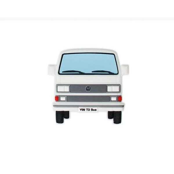 VW T3 BUS MAGNET CAOUTCHOUC - FRONT / BLANC