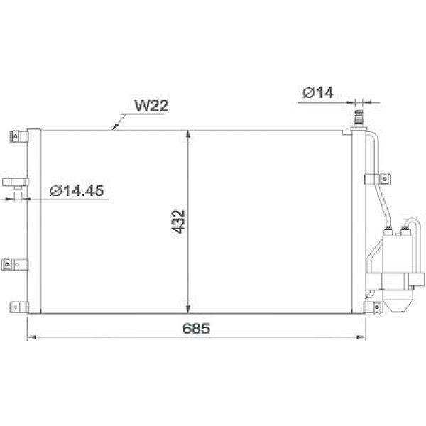 CONDENSATEUR VOLVO C70/S60/S70/S80/V70II
