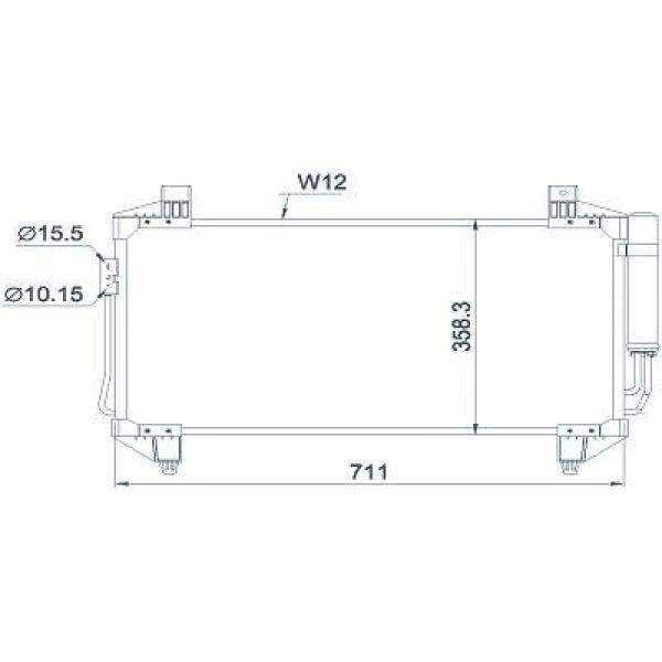 CONDENSATEUR MITSUBISHI Outlander 2.0*