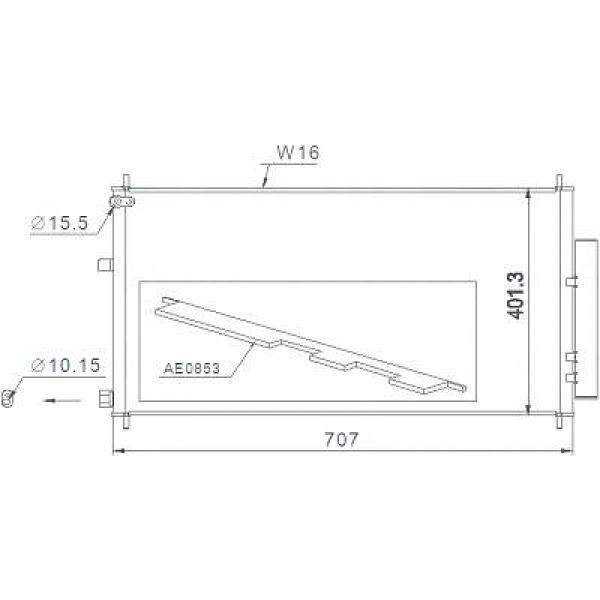 CONDENSATEUR HONDA CR V 1.6/2.0/2.2i