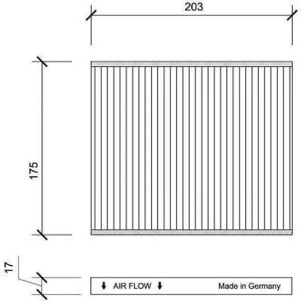 FILTRE INTERIEUR FIAT 500/Panda