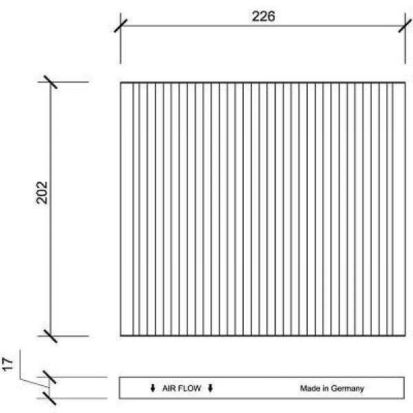 FILTRE INTERIEUR HYUNDAI Accent/i40/Tucson/Veloster