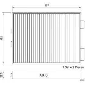 FILTRE INTÃ‰RIEUR BMW 5  11.95 06.03
