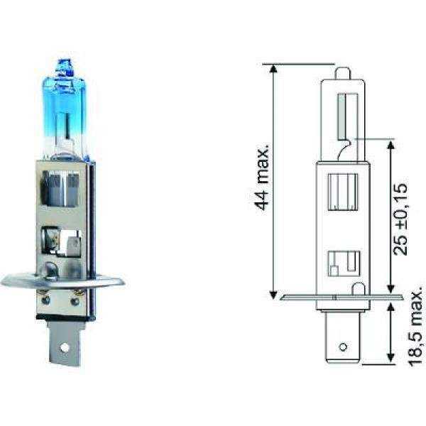 H1 12V 55W P14.5s H1 GlÃ¼hlampe Xenon Look