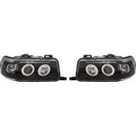 SET PROJECTEUR DESIGN AUDI 80. 91 94     KLARGLAS/SCHWARZ