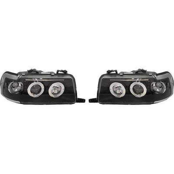 SET PROJECTEUR DESIGN AUDI 80. 91 94     KLARGLAS/SCHWARZ
