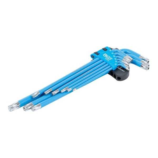 Jeu de clÃ©s allen extra longues Profil T pour Torx /Profil T pour Torx avec perÃ§age T10 T50 9 piÃ¨ces