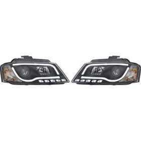 SET PROJECTEUR DESIGN AUDI A3. 08 12     KLARGLAS/SCHWARZ