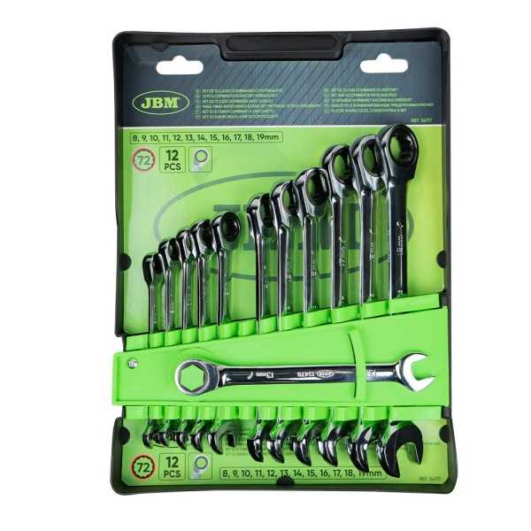 JEU DE 12 CLÉS MIXTES À CLIQUET