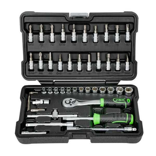 JEU DE 46 PIÃˆCES AVEC DOUILLES HEXAGONALES ZINGUÃ‰ES