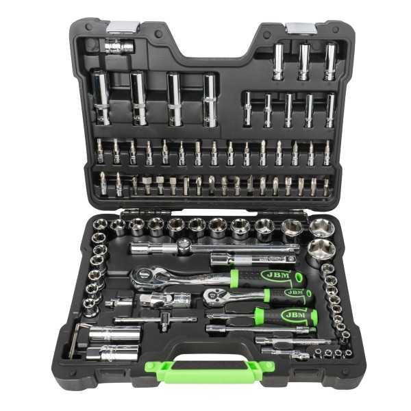 COFFRET Ã€ OUTILS 94 PIÃˆCES 6 PANS - CHROME