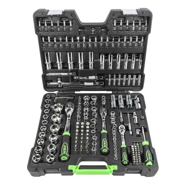 COFFRET Ã€ OUTILS 179 PIÃˆCES 6 PANS - CHROME