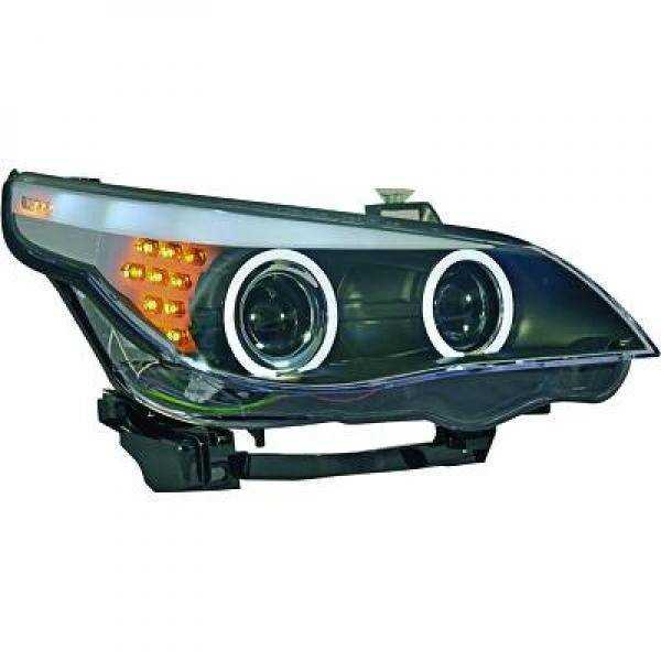 ENSEMBLE DE PHARES DESIGN E60. 05 07     KLARGLAS/SCHWARZ