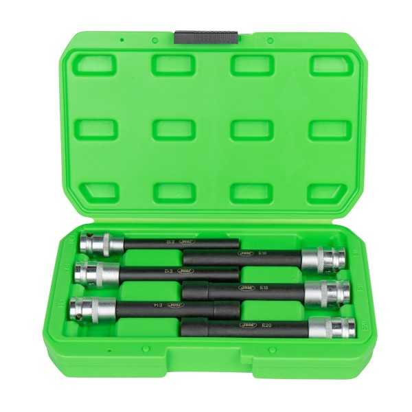 JEU DE 6 DOUILLES 1 2 TORX TYPE E EXTRA LONG ZINGUÃ‰