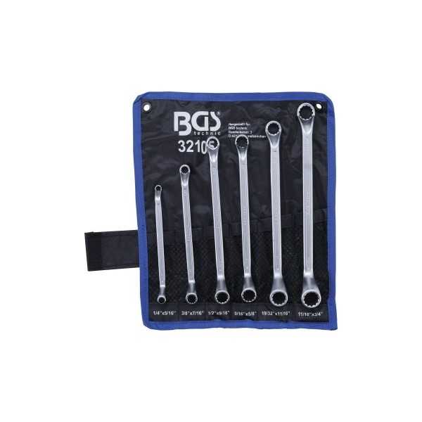 Jeu de clÃ©s Ã  Å“il doubles contre coudÃ©es en pouce 1/4" 3/4" 6 piÃ¨ces